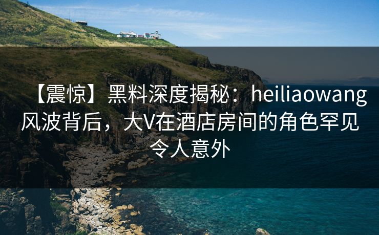 【震惊】黑料深度揭秘：heiliaowang风波背后，大V在酒店房间的角色罕见令人意外